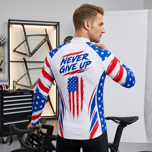 เสื้อจักรยานแขนยาว วัสดุทนทาน ระบายอากาศได้ดี พิมพ์ลายแบบ Sublimation สำหรับทีมแข่งขันระดับมืออาชีพ เหมาะสำหรับผู้ชาย - Product Image 4