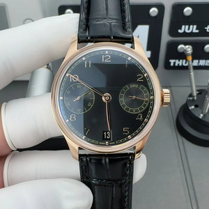 Reloj de Hombre Mecánico Automático, Clásico y Retro de Lujo, con Bisel en Oro Rosa, Esfera Negra, para Banquetes de Negocios, Citas Casuales - Product Image 1