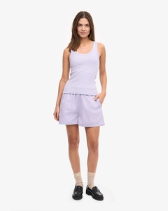 Débardeur en tricot lavande pour femme, col rond, couleur unie, respirant, longueur normale, style minimaliste - Product Image 4
