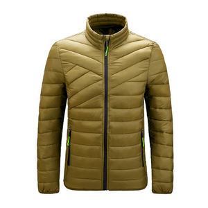 Fully Customized Men's Waterproof Canvas Puffer <b>Jackets</b> Polyester Wadding Filled Winter DDP Shipping - Product Image 3