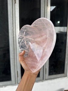 Bol en quartz rose de qualité supérieure, 7 pouces, pierre de cristal naturelle, bol décoratif pour la décoration de la maison, méditation Reiki, cadeau, vente en gros - Product Image 2