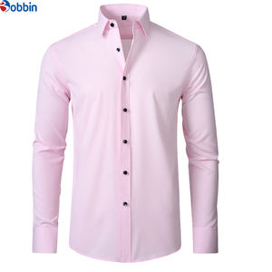 Camisa de Negocios Cómoda para Hombre, Camisas de Vestir con Botones de Alta Calidad para Hombre, Manga Larga, Estilo Oficina, Cuello Clásico, Camisas Lisas para Hombre - Product Image 1
