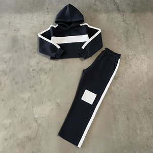 Fournisseur en gros de survêtements pour hommes en coton épais avec impression graphique, style streetwear hip-hop, taille oversize - Product Image 5