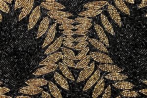 Embroidered Geometric <b>Table</b> <b>Runner</b> Black Gold Rustic Home Decor Washable - Product Image 6