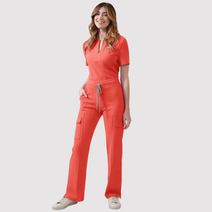 Hospital Nurse <b>Scrub</b> Suit Women V Neck Casual Tops Pants Set Workwear <b>Hand</b> <b>Scrub</b> Suit Nursing <b>Scrubs</b> Sets for Women - Product Image 2