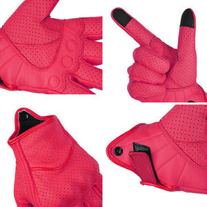 Guantes de Motociclismo de Cuero Transpirable para Carreras, con Agarre Firme en la Palma, Diseño Resistente al Viento para Conducción en Calle - Product Image 5