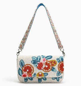Bolso de hombro para mujer con bordado de cuentas multicolor y rayas, ideal para fiestas, eventos, bodas, bolso cruzado, bolso de noche, bolso de mano de moda. - Product Image 2