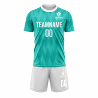 Ensemble de maillot et short de football personnalisé en sublimation, grande taille, avec nom d'équipe et numéro de joueur, respirant et à séchage rapide