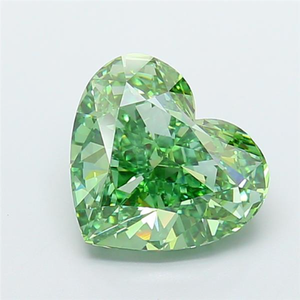 Magnífica Piedra Preciosa Suelta de Corte Corazón Verde de 7 Quilates con Brillo Simétrico de Élite y Claridad de Color Intensa Excepcional - Product Image 6