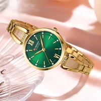 Jam Tangan Wanita Quartz Movement 9092 Tali Baja Anti Air Jarum Bercahaya Mewah Fashionable