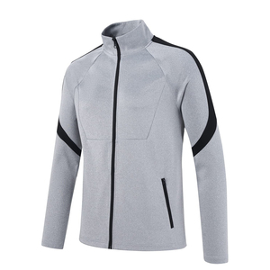 Chándal de cuello alto de color liso hecho a medida para hombre, el más vendido, de poliéster, corte regular, con cremallera completa - Product Image 2