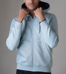 Sudadera con capucha personalizada de clase Elite para hombre, con cremallera, de algodón grueso, forro polar, lisa, transpirable, cómoda, estilo urbano. - Product Image 6