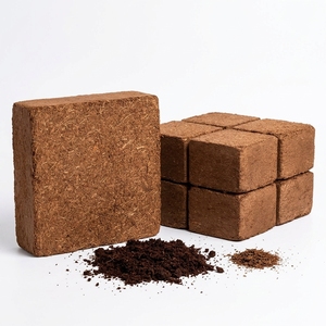 Compressed coco <b>coir</b> brick cocopeat <b>blocks</b> coconut peat <b>block</b> factory cost garden supplies - Product Image 5