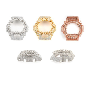 Starspire Jewels High-end Hip Hop Diamond GShock Case <b>Model</b> 6900 VVS <b>D</b> Color Iced Watch Bezel Moissanite Silver/Silvertoned - Product Image 2