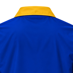 Chaqueta Universitaria Azul Rey para Mujer con Cuello Dorado, Letras Griegas, Botones a Presión, Rayas Blancas y Doradas, Manga Larga - Product Image 5