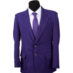 Blazer homme Divine Nine, beige, simple boutonnage, col à revers, coupe droite, tissu peigné 100% polyester, logo brodé sur le devant - Product Image 6
