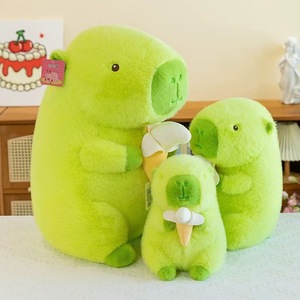 Aika Simpatico Peluche di Capibara con Cappello a Forma di Anguria, Giocattolo Morbido Creativo da Abbracciare, Regalo - Product Image 3