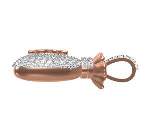 Pendentif Hiphop en or pour homme Humera Jewels, diamant synthétique de laboratoire certifié IGI, taille brillant rond, bijou charme, cadeau unique - Product Image 3