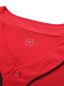 เสื้อยืดเบสบอลสำหรับผู้ชายเสื้อยืดแบบเรียบมีกระดุมเสื้อกีฬาฮิปฮอปซอฟต์บอลเสื้อยืดที่ใช้งานอยู่ - Product Image 5