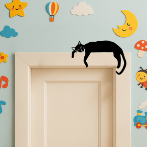 CIFbuy Décoration murale gothique silhouette de chat noir, style vintage bohème, pour cheminée, salon, Halloween, cadeau de porte, TikTok - Product Image 5