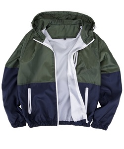 Men High Quality Blank Bomber Jacket Man <b>Black</b> Cropped Nylon Bomber <b>Windbreaker</b> Bomber Jacket With Pocket - Product Image 3