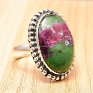 Anillo de Plata de Ley 925, anyolite aka Ruby In Zoisite Ring, joyería hecha a mano, hermoso anillo, artículo de regalo, delicado, bohemio - Product Image 3