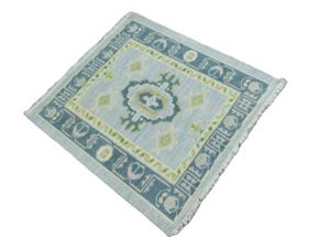 Juego de alfombras de corredor Floral Oushak anudadas a mano persa de alta calidad, respaldo de espuma de algodón 3x3, área de sala de estar antideslizante para mascotas - Product Image 2