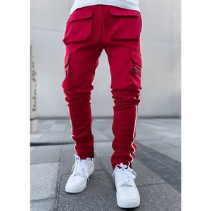 Pantalon de survêtement personnalisé en molleton bouclette, coupe oversize, haute qualité, évasé, ample, avec poches cargo - Product Image 2