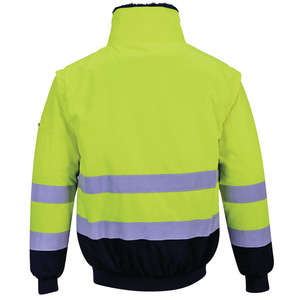 High Visibility Unisex Construction Workwear Hard Shell <b>Jacket</b> For <b>Man</b> with Waterproof <b>Reflective</b> Safety Features Hooded Design - Product Image 2