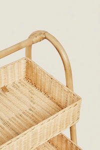 Étagère de rangement pour jouets à 3 niveaux pour enfants, en rotin naturel tressé, armoire de rangement pour poupées pour enfants. - Product Image 6