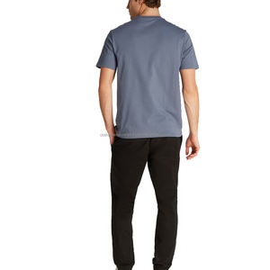 2025 alta calidad nuevo diseño Color sólido hombres camiseta logotipo personalizado 100% algodón Casual manga corta cuello redondo Camiseta para hombres - Product Image 5