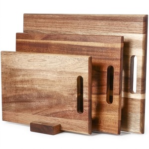 Planche à découper en bois en gros, motif chevron, écologique, robuste, bloc de boucher 3D en chevron - Product Image 3