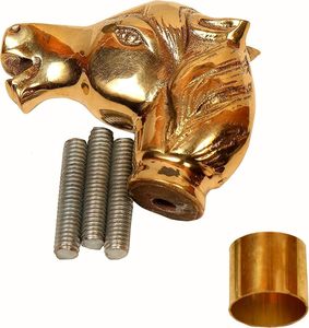 Antique Polished Brass Horse <b>Head</b> Solid Handle Victorian <b>Style</b> Walking Stick for Wooden Cane Art & Collectible - Product Image 4