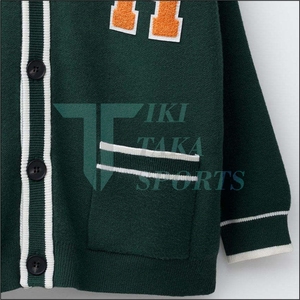 Cardigan en tricot à col en V pour homme, personnalisé, de haute qualité, en laine/nylon, avec un seul bouton, patchwork respirant, idéal pour l'hiver - Product Image 4