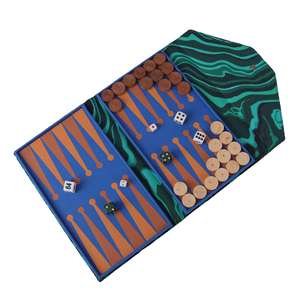 Nuevo Juego de Backgammon de Lujo 2026, Personalizado, Hecho a Mano, Portátil, Inteligente, de Viaje, Enrollable, de Cuero PU - Product Image 1