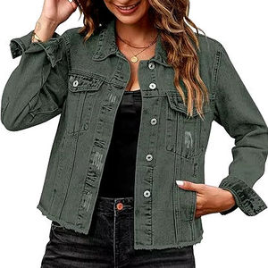 New Design Women Denim <b>Jacket</b> 100% Cotton Quilted Breathable Quick Dry <b>Winter</b> Wear Top Selling <b>Cheap</b> Price Denim <b>Jacket</b> - Product Image 2