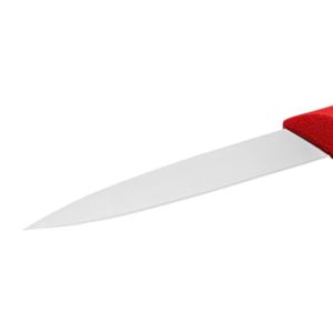 Couteaux à désosser Red Grip Kitchen avec lame argentée incurvée, manche ergonomique et pointe étroite pour la préparation de la viande de volaille - Product Image 2