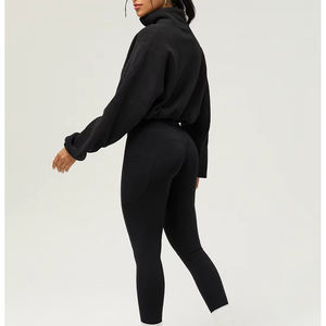 Ropa Casual Urbana para Mujer, Ecológica, Transpirable, Antiarrugas, Lavado Ácido, Hombros Caídos, Tejido de Punto, Estampado Personalizado, Estilo Vintage, Otoño - Product Image 2