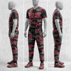 Conjunto de Entrenamiento con Camuflaje Personalizado, Camiseta Sublimada para Hombre, Pantalones Deportivos, Ropa Deportiva Personalizada, Fabricante OEM, Venta al Por Mayor, Alibaba - Product Image 3