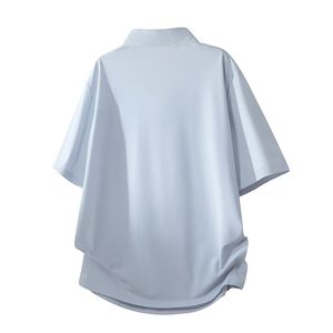 T-shirt court pour homme, noir, col montant, fermeture éclair sur la manche, coupe droite, sportif, en polyester/coton 180g, séchage rapide, tricoté, couleur unie - Product Image 4