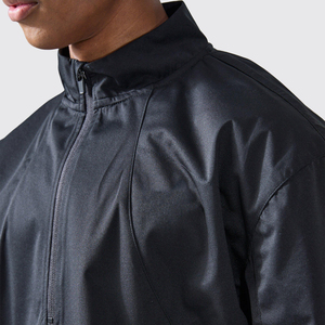 <b>Men's</b> Black Quarter-<b>Zip</b> Short Sleeve Shirt <b>Jacket</b> Quick Dry Sporty Regular Fit Summer Wear - Product Image 6