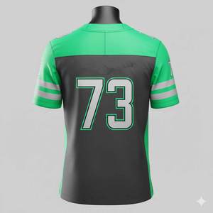 Camiseta de Fútbol Americano Personalizada OEM, Sublimada, Transpirable, de Poliéster, Manga Corta, Unisex, Ropa Deportiva de Equipo con Nombre y Número - Product Image 3