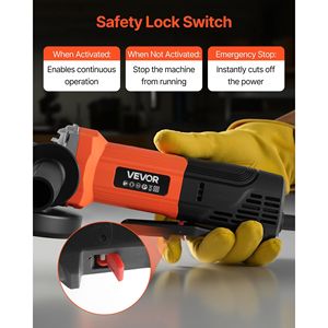 Meuleuse d'angle électrique haute vitesse 4-1/2 pouces, 8 ampères, 12000 tr/min, 230 degrés réglables, outil électrique filaire - Product Image 3