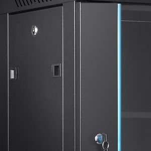 Armadio Server a Parete 9U Profondità 15.5FT Capacità 18U Contenitore Rack Sicuro Supporto 200 Libbre Vetro Bloccabile - Product Image 5