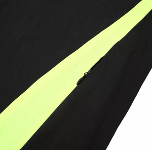 Veste coupe-vent zippée néon colorblock personnalisée OEM avec empiècements en maille géométriques, style streetwear unisexe, veste de sport, vente en gros B2B OEM - Product Image 5
