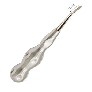 Lindo-Levien Elevadores de Raíces Curvos Serrados (15mm) de Acero Inoxidable, Certificación CE, Reutilizables, Manuales, Clase I - Product Image 1