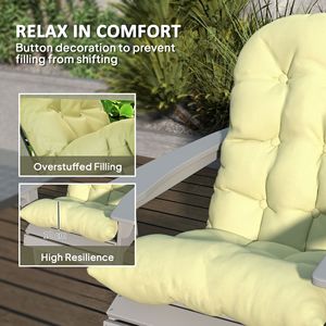 Set di 2 Cuscini per Sedia Adirondack da Esterno con Schienale Alto Trapuntato, Antiscivolo, con Lacci, Cuscini di Qualità per Esterni - Product Image 4