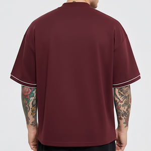 เสื้อยืดผู้ชายคุณภาพสูงทรงหลวมไหล่ตก พิมพ์ลายโลโก้แบบ DTF ตามสั่ง ปี 2026 ผลิตจากผ้าฝ้าย 100% เป็นมิตรกับสิ่งแวดล้อม สไตล์ฮิปฮอป - Product Image 6