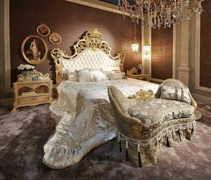 Lit King Size en Bois Massif Sculpté à la Main en Forme d'Arbre Naturel, Design Moderne, Luxueux, Élégant, Royal et Classique, Ensemble de Lit pour Appartement et Maison - Product Image 5