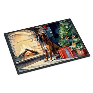 <b>Boxer</b> Cozy <b>Christmas</b> Doormat Non-Slip Washable Low Pile 24H X 36W Indoor and Outdoor Entryway Rug for Front Door - Product Image 1
